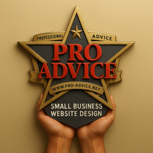 Small business website design displayed on a desktop computer in a modern Texas workspace